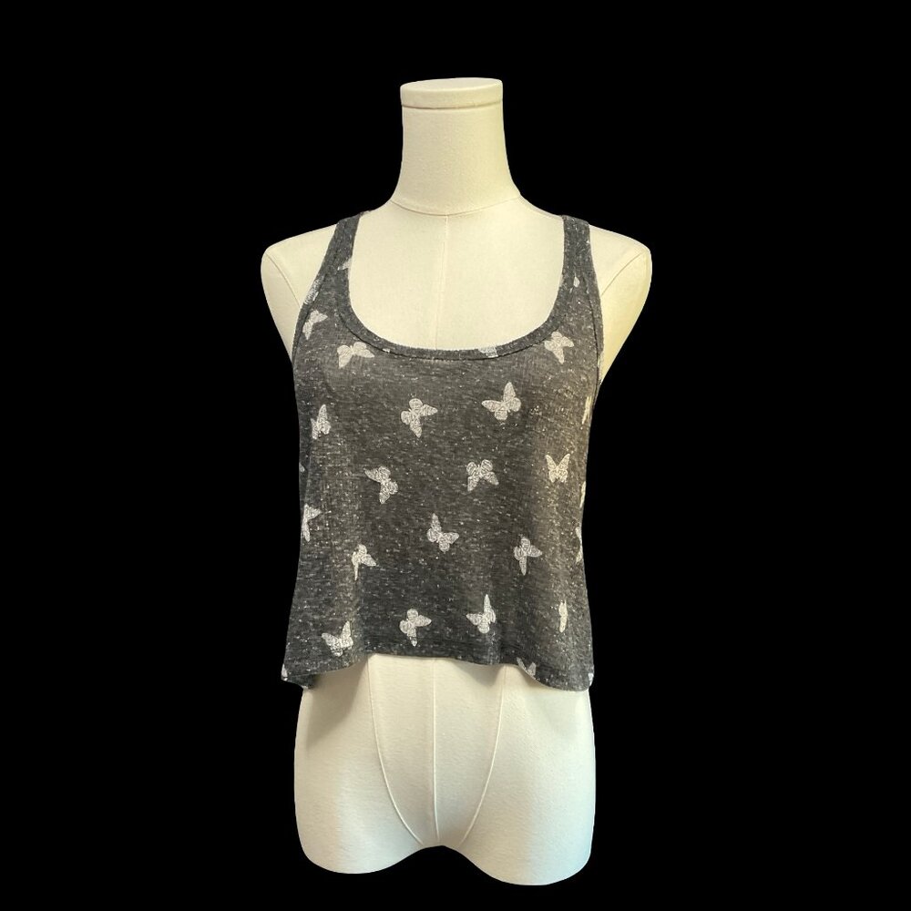 👗5/$25 - Butterfly Print Crop Tank Top